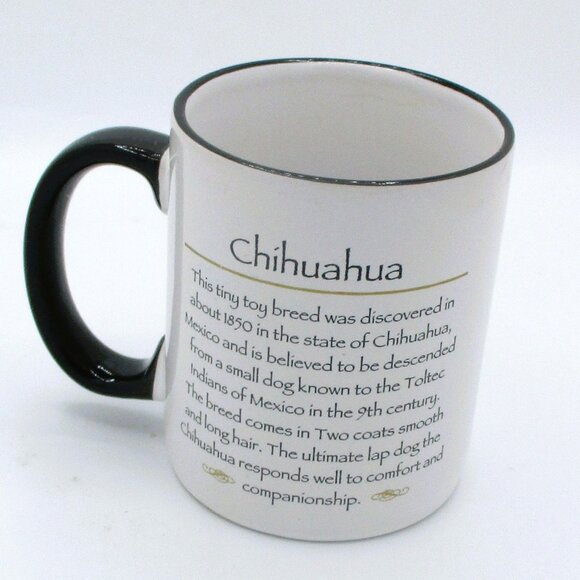 Chihuahua Dog Mug Vladimir By Rosalinde Porcelain White With Black Handle 11 Oz - Picture 2 of 5